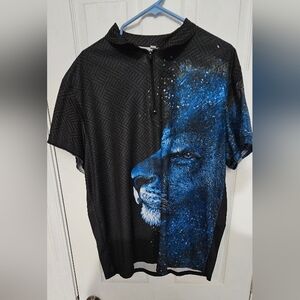 Mens, XXL Lions Head short sleeve polo shirt.